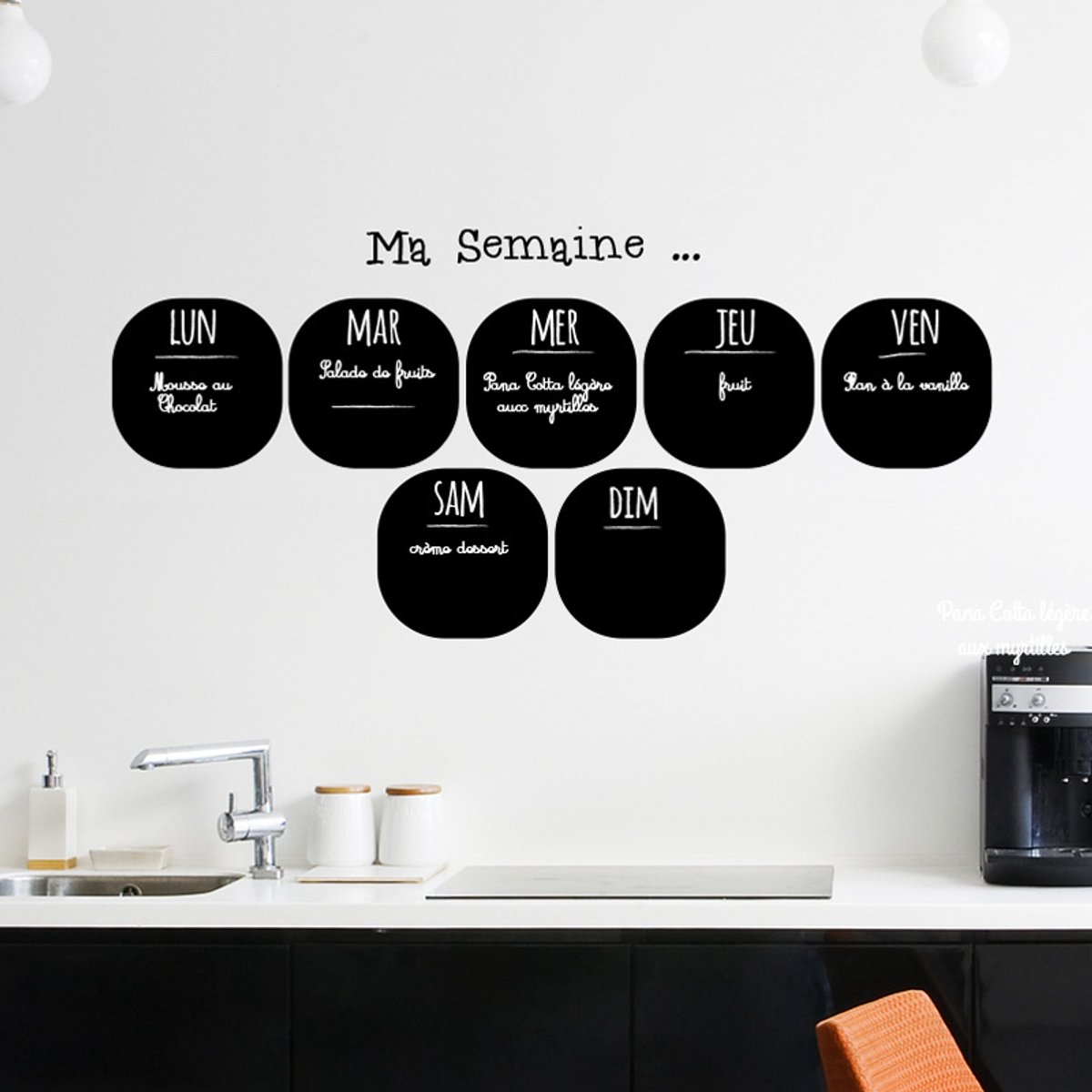 Ambiance Sticker Schoolbordsticker - uitwisbare zelfklevende muurstickers - HEB EEN FIJNE WEEK... - 55x110cm Multi color