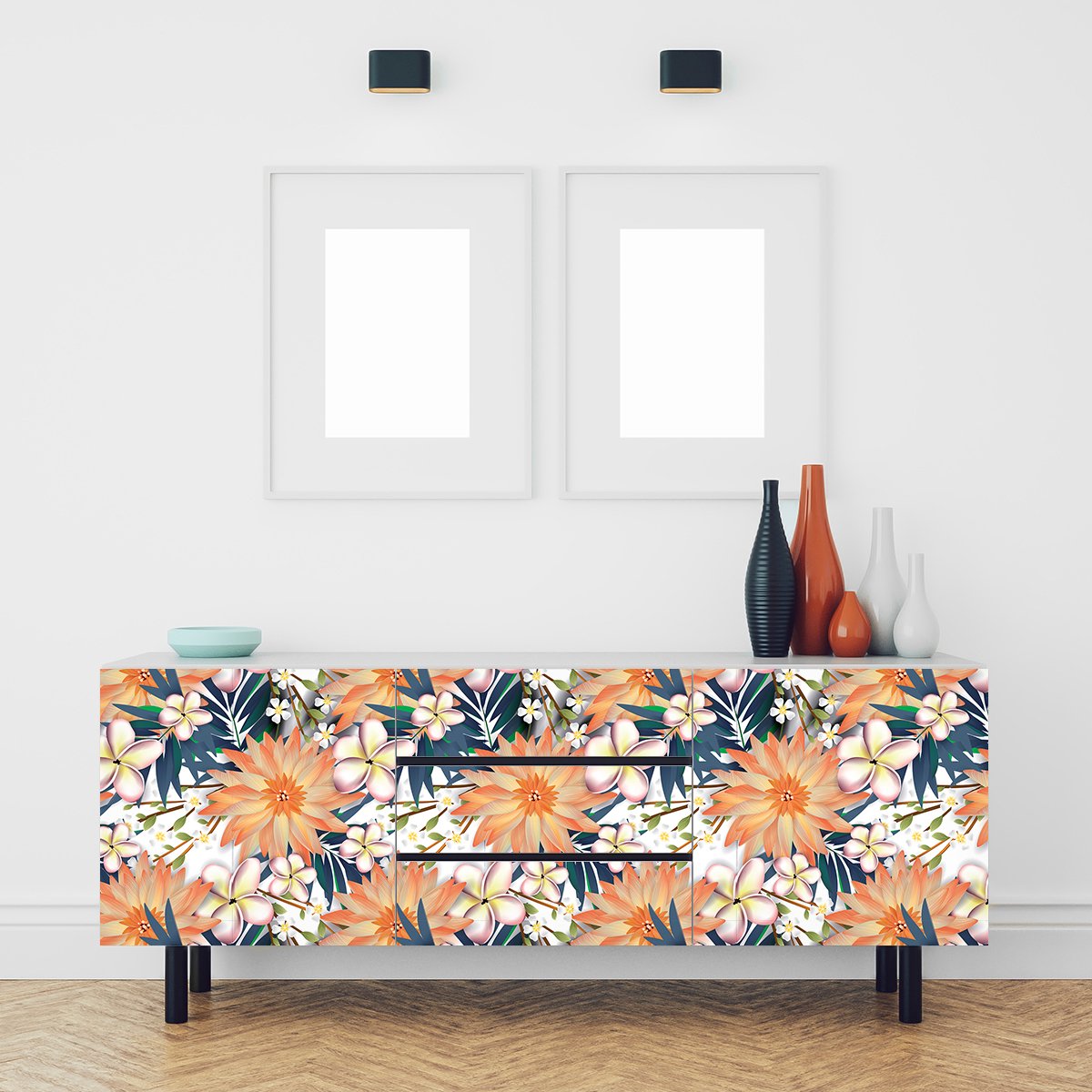 Ambiance Sticker Napuka tropische meubelsticker, 60 x 90 cm Multi color