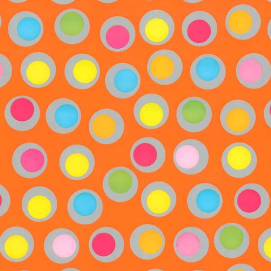 Oranje inpakpapier met stippen – 50 cm × 200 m – 70 g/m² Gecoat