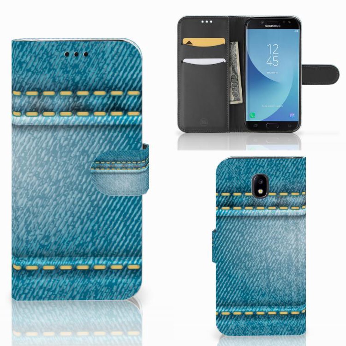Samsung Galaxy A30 Wallet Case met Pasjes Jeans
