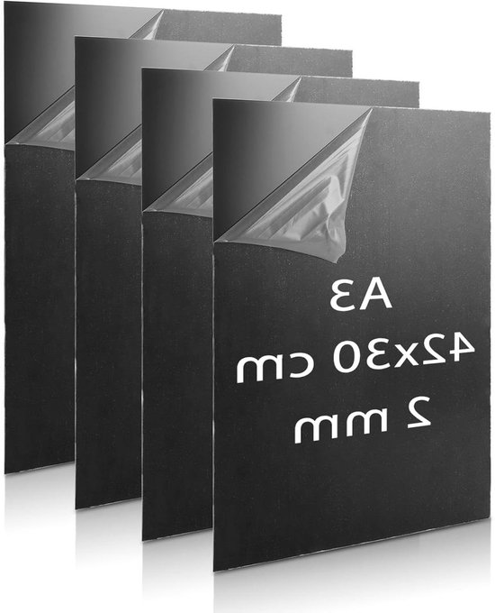 ZOFUN 4 stuks acrylglazen platen, zwart, 300 x 300 x 3 ± 0,5 mm