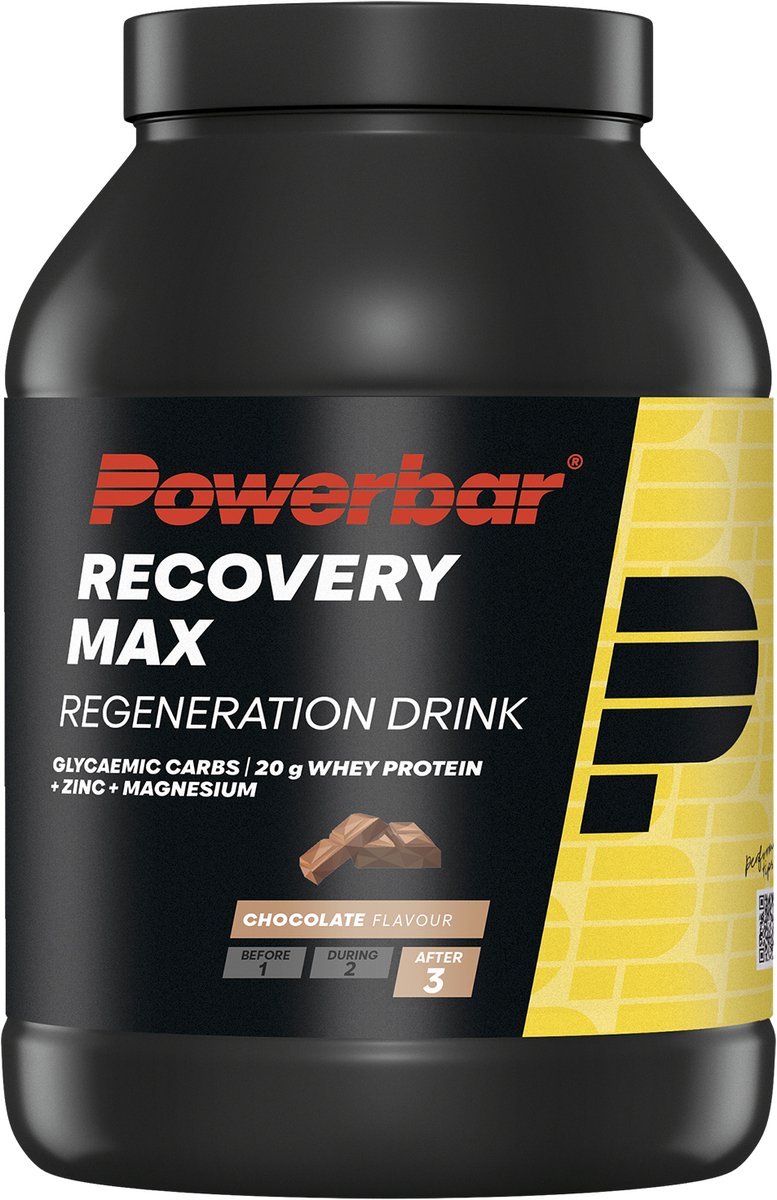 Goedkoopste Powerbar herstelshake | Recovery Max | Chocolate | eiwitten en koolhydraten