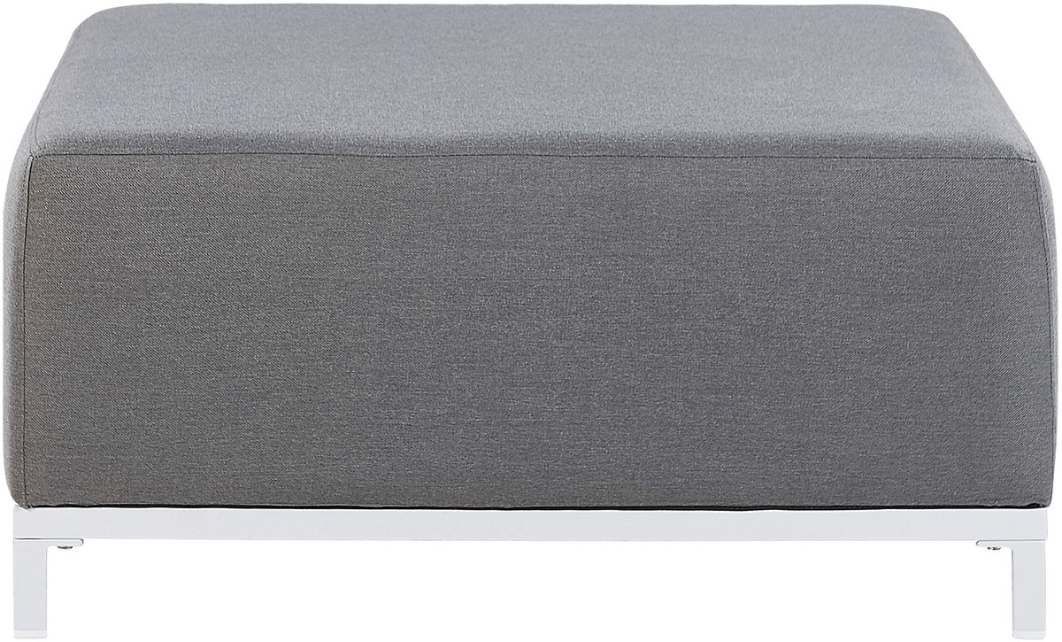 ROVIGO - Ottomaan - Grijs/Wit - Polyester