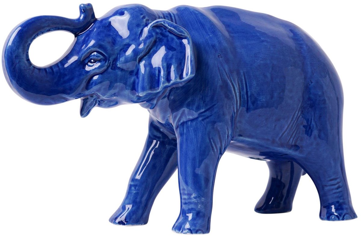 Heinen Delfts Blauw - Decoratief figuur 'Olifant'