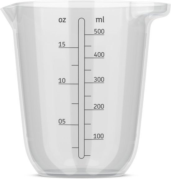 Moritz & Moritz Cup maatbeker 1 l en 500 ml - set maatlepelset en maatbeker vaatwasmachinebestendig - voor koken en bakken met kinderen (0,5 l en 1 l