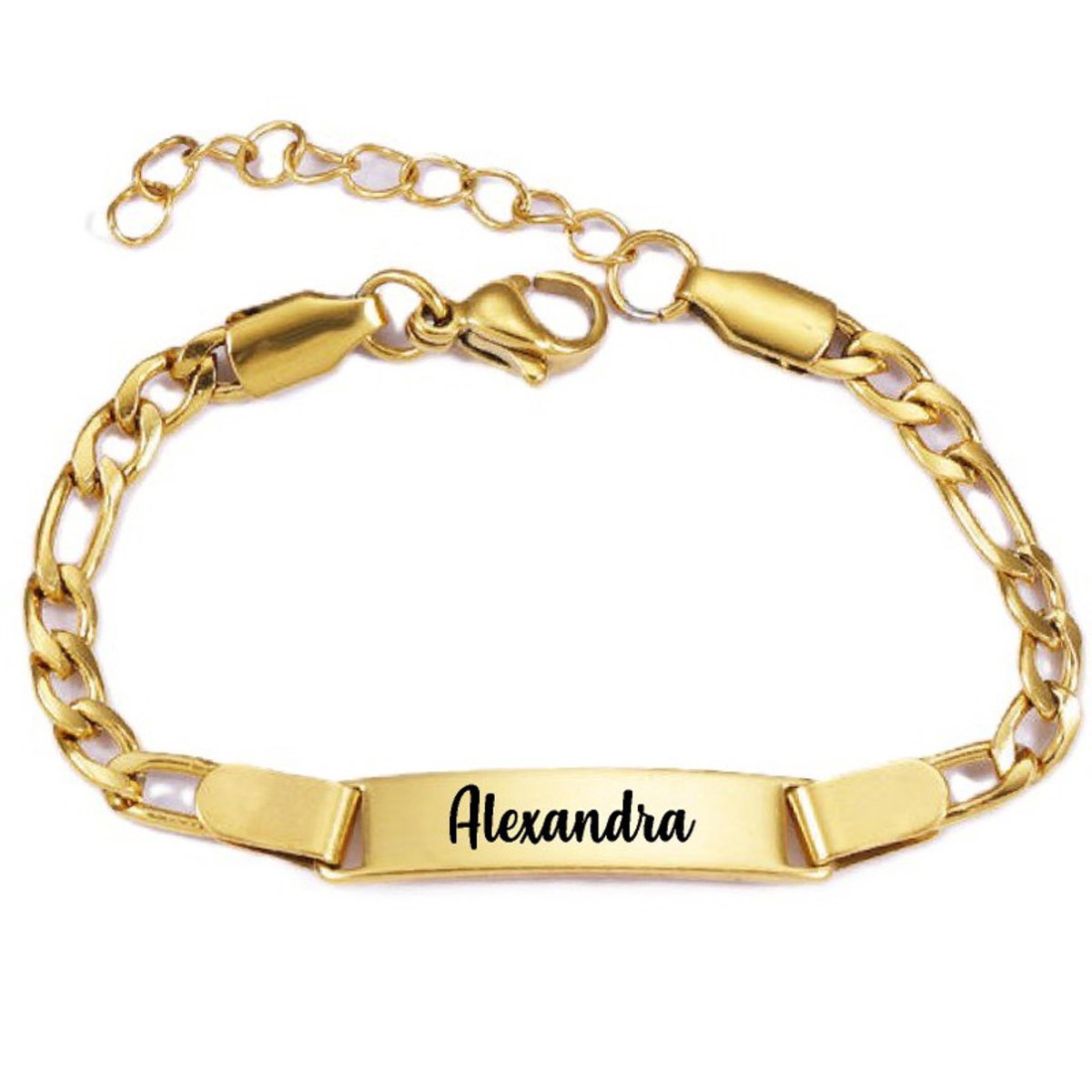 Baby/Kinder Armbandje Met Naam | Goud | RVS | Alexandra