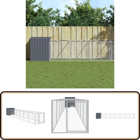 Premium Puppyren - Zwart - 640 CM | 100 CM Hoog Premium Puppyren - Zwart - 640 CM | 100 CM Hoog