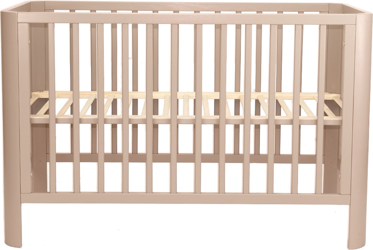 Novi at Home Philou Ledikant - Babybedje met Ronde Hoek - Baby Bed 60x120 cm - verstelbaar bodem - Zand – foto 6