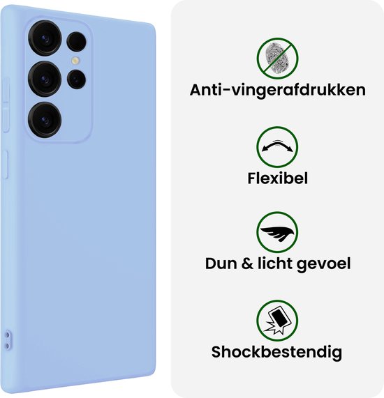 Coque pour Samsung S25 Ultra Case Siliconen Back Cover Case - Coque pour Samsung Galaxy S25 Ultra Case Cover Case - Bleu clair