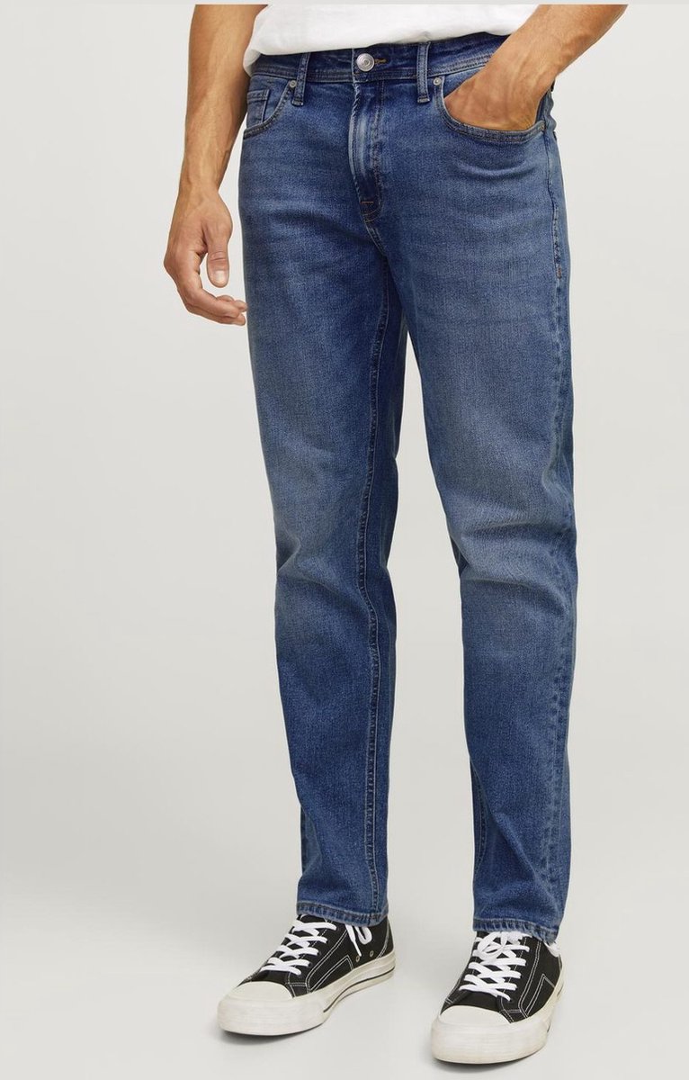 JJ REBEL tapered heren jeans L34 - Blauw — afbeelding 6
