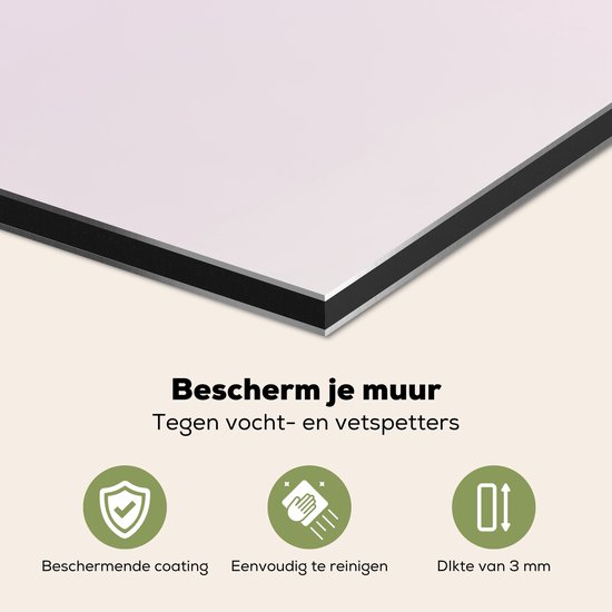 Crédence de Cuisinière en Aluminium 90x45 cm - Coeur - Sucette - Bonbons - Écran Pare-éclaboussures pour Plaque de Cuisson - Protection Murale