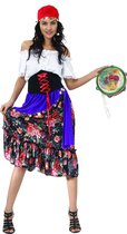 LUCIDA - Kleurrijke bloemen zigeuner kostuum voor vrouwen - S