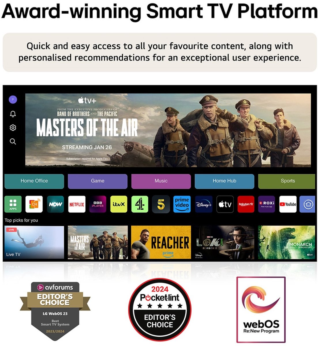 LG UHD 43UR75006LK 109,2 cm (43") 4K Ultra HD Smart TV Wifi Zwart - Smart TV" thumbnail 5