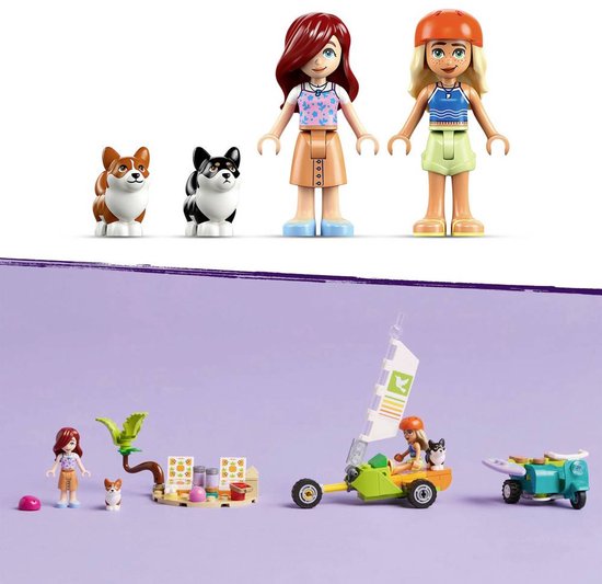 LEGO Friends Surf et scooter s'amusent avec les chiens - 42641