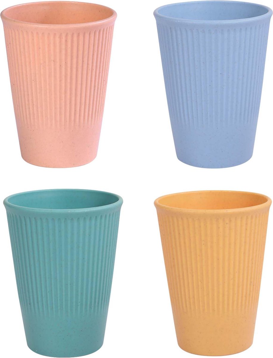 La'Moussawi ® Set van 4 veelzijdige drinkbekers voor dagelijks gebruik en speciale gelegenheden