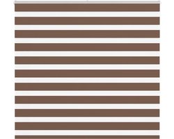 vidaXL - Zebra - rolgordijn - 165x150 - cm - stofbreedte - 160,9cm - polyester - bruin