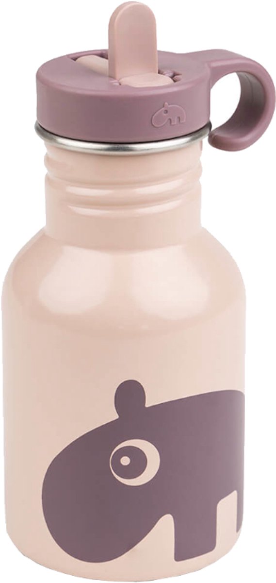 Done by Deer RVS drinkfles ozzo 350 ml - roze