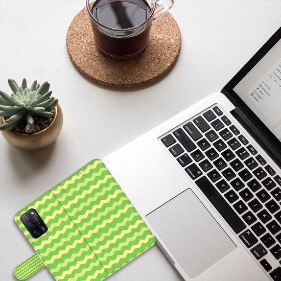 Portefeuille OPPO A16 | A16s Housse pour Green Waves