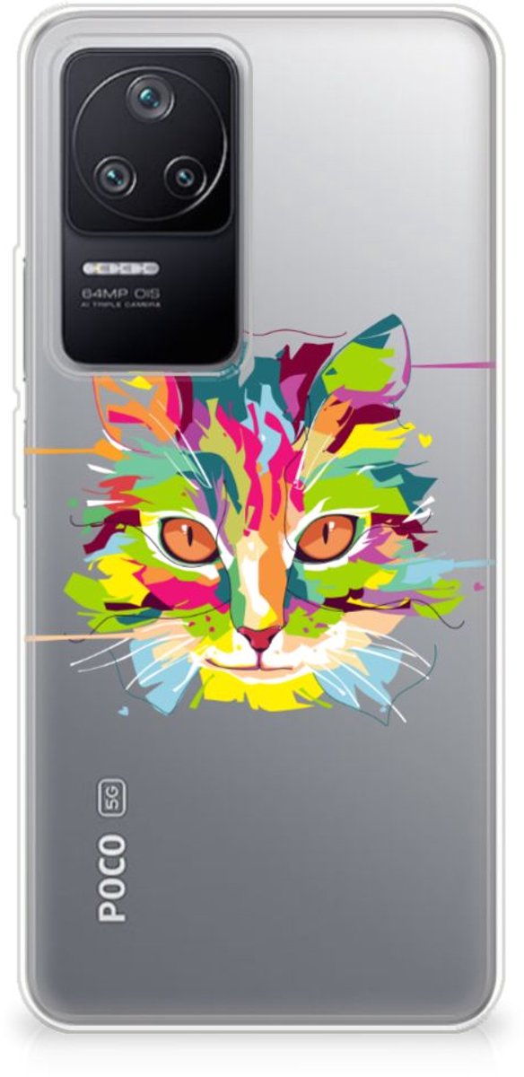 Xiaomi Poco F4 Telefoonhoesje met Naam Cat Color