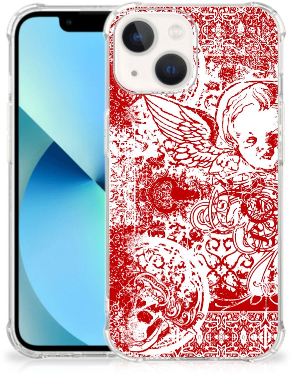 Extreme Case iPhone 13 mini Angel Skull Rood