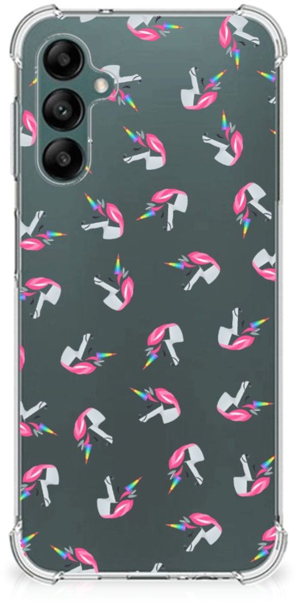 Doorzichtige Silicone Hoesje voor Samsung Galaxy A14 5G/4G Unicorns