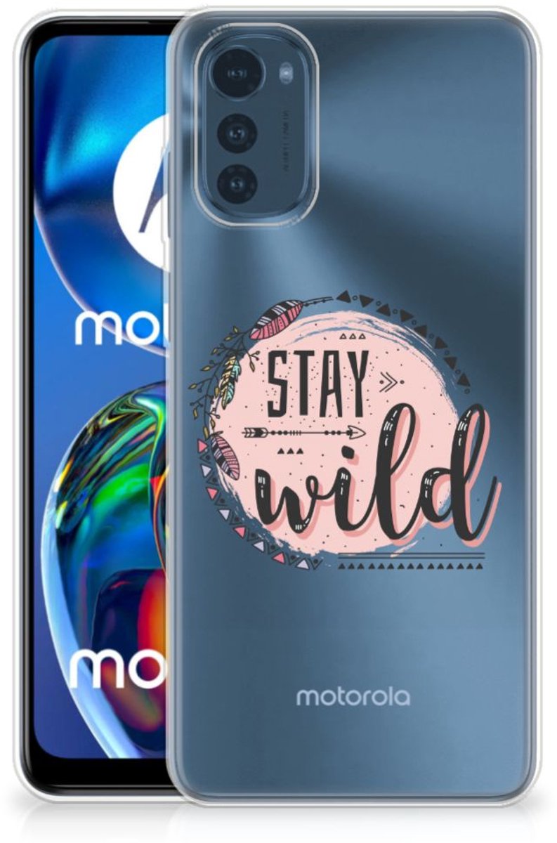 Motorola Moto E32/E32s Telefoonhoesje met Naam Boho Stay Wild