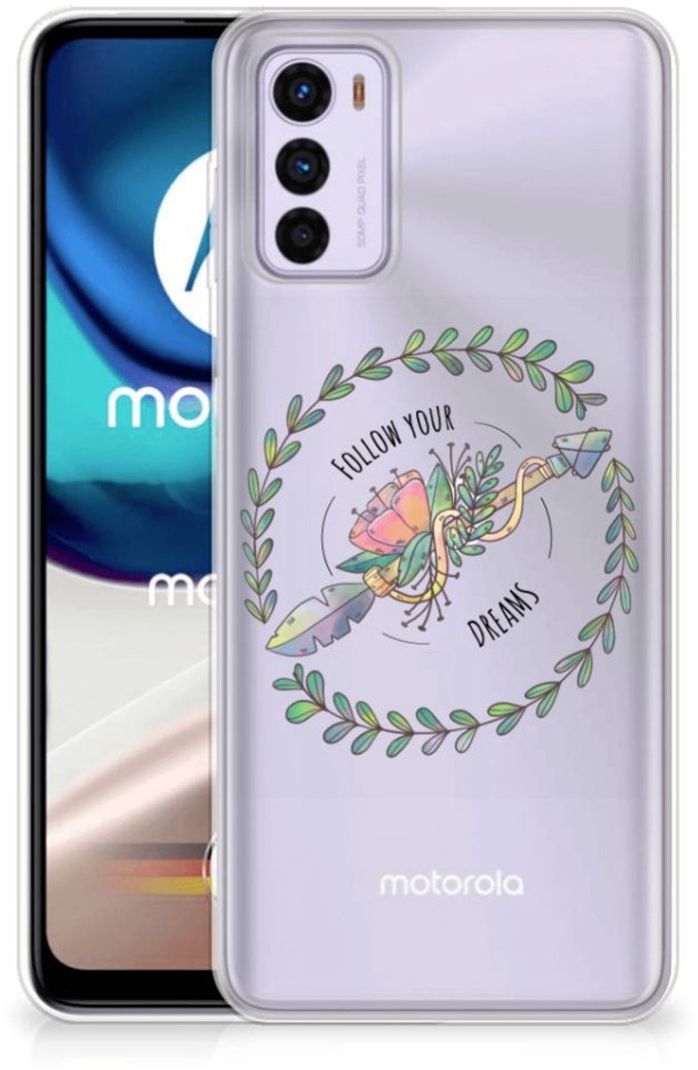 Motorola Moto G42 Telefoonhoesje met Naam Boho Dreams