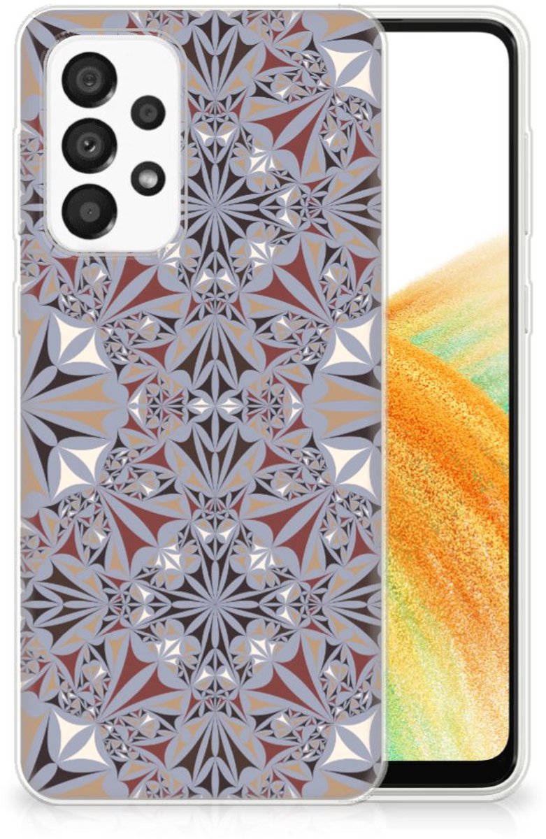 Samsung Galaxy A33 5G TPU Siliconen Hoesje Flower Tiles