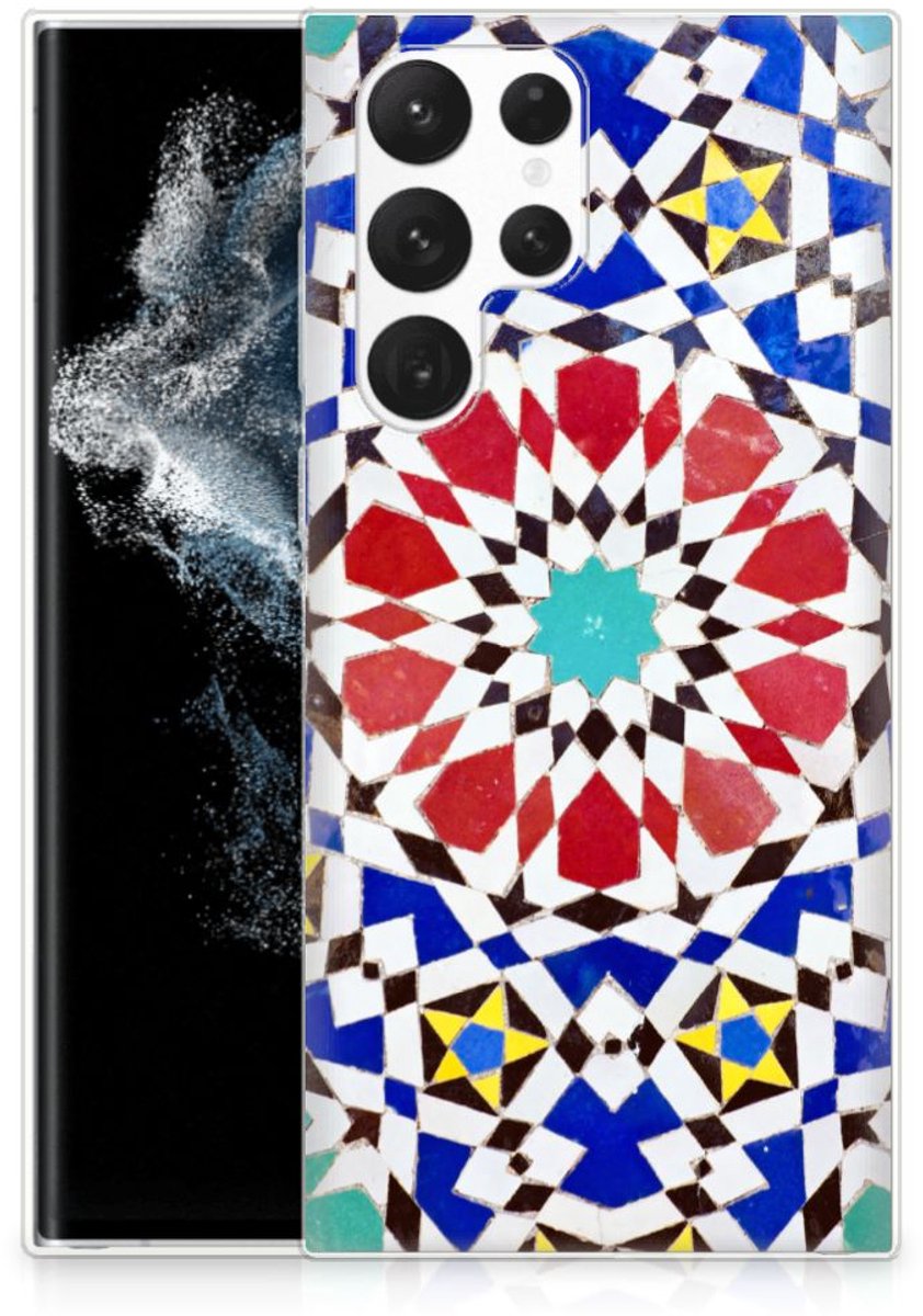 Samsung Galaxy S22 Ultra TPU Siliconen Hoesje Mozaïek