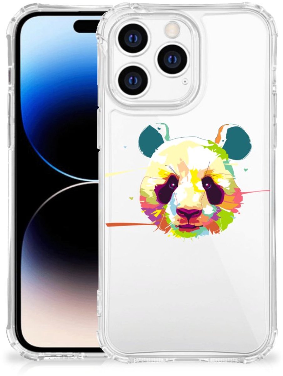 Apple iPhone 14 Pro Max Stevig Bumper Hoesje Panda Color