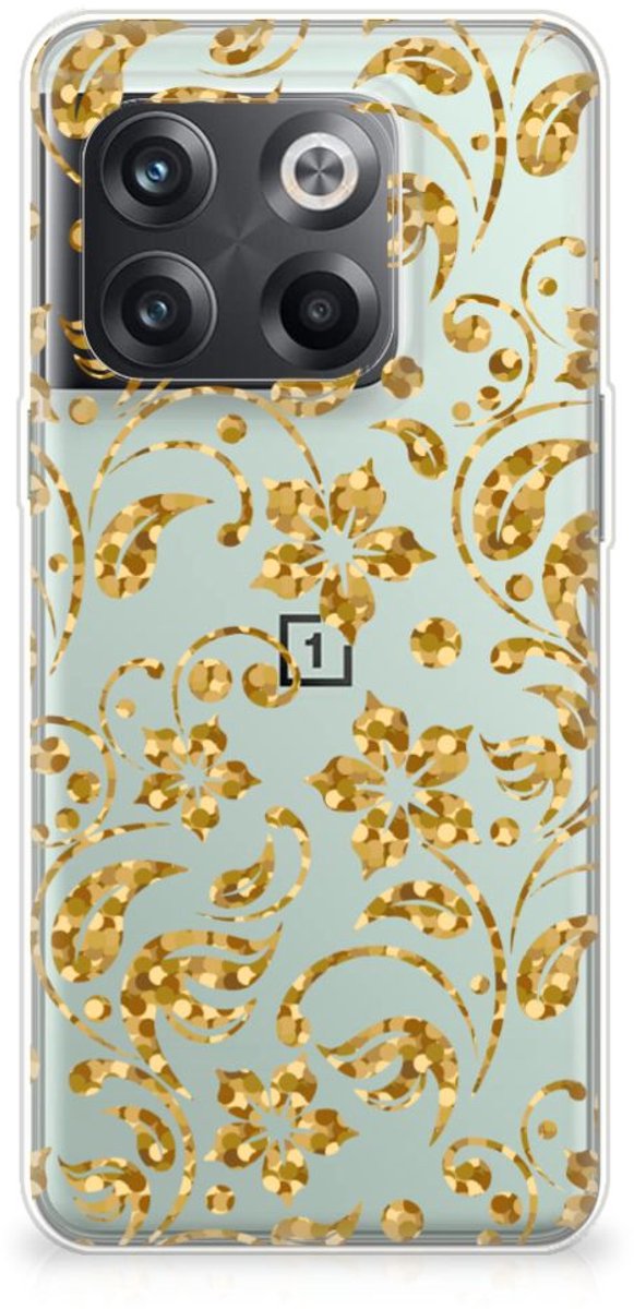 OnePlus 10T TPU Case Gouden Bloemen