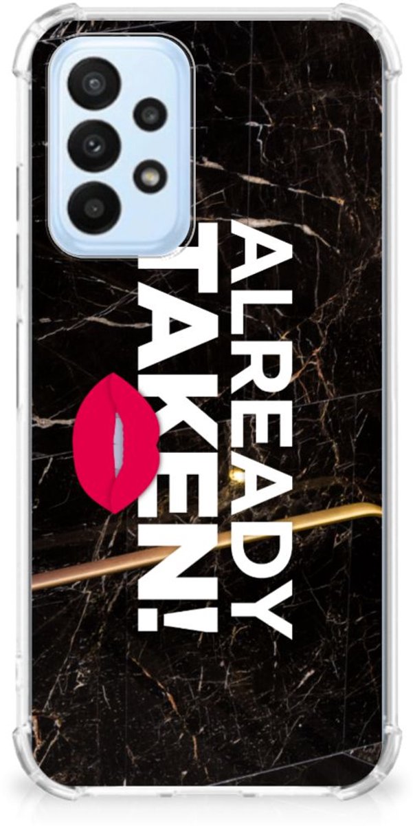Back Cover voor Samsung Galaxy A23 Telefoonhoesje met tekst Already Taken Black