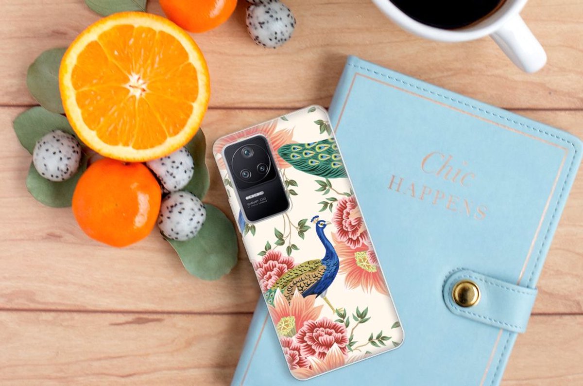 TPU Hoesje voor Xiaomi Poco F4 Pink Peacock