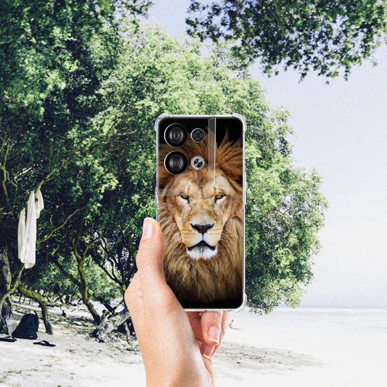 Etui Smartphone OPPO Reno8 Etui Smartphone avec photo avec bordure transparente Lion