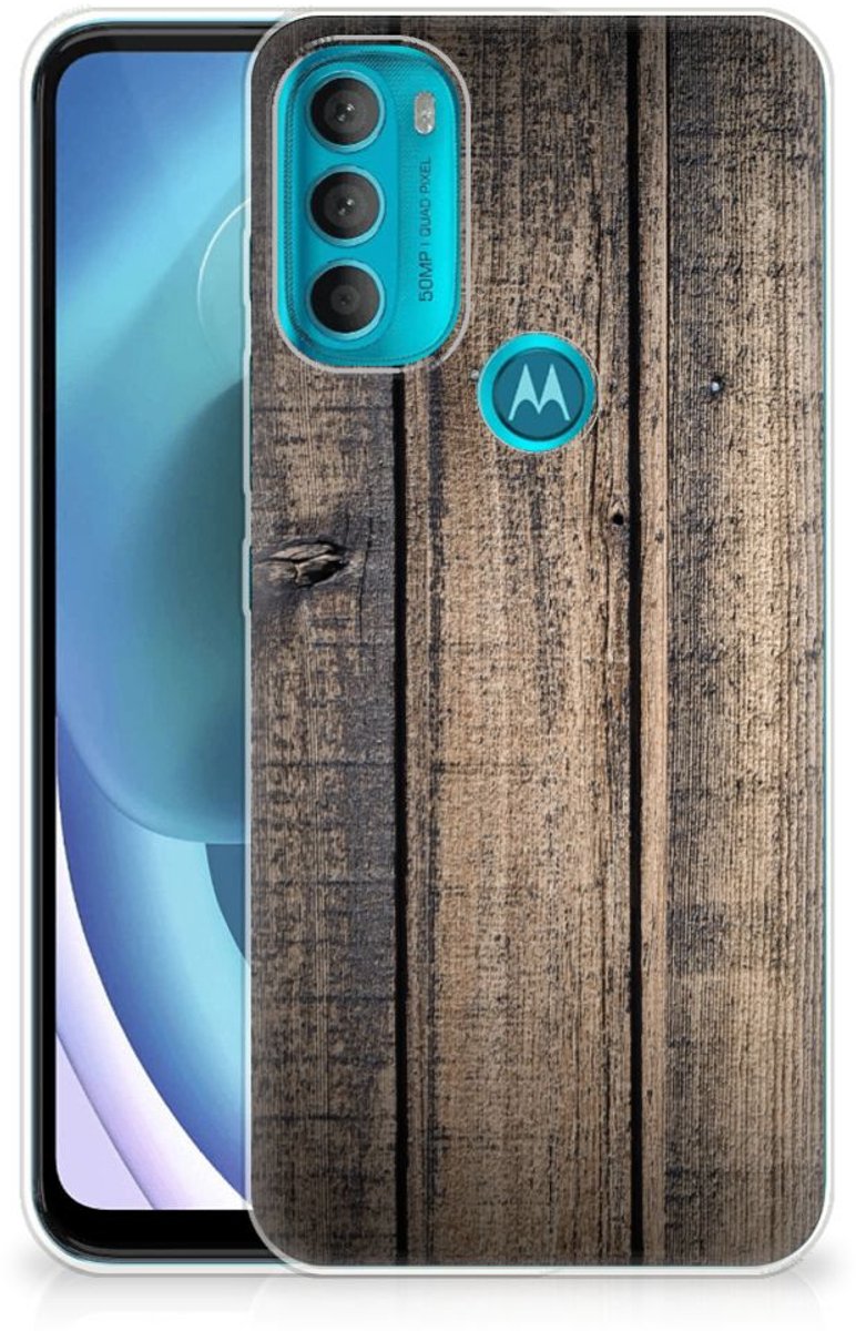 Motorola Moto G71 5G Bumper Hoesje Steigerhout