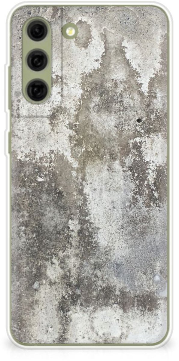 Samsung Galaxy S21FE TPU Siliconen Hoesje Beton Print