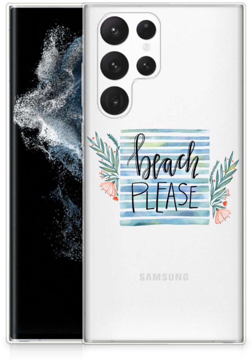 Samsung Galaxy S22 Ultra Telefoonhoesje met Naam Boho Beach