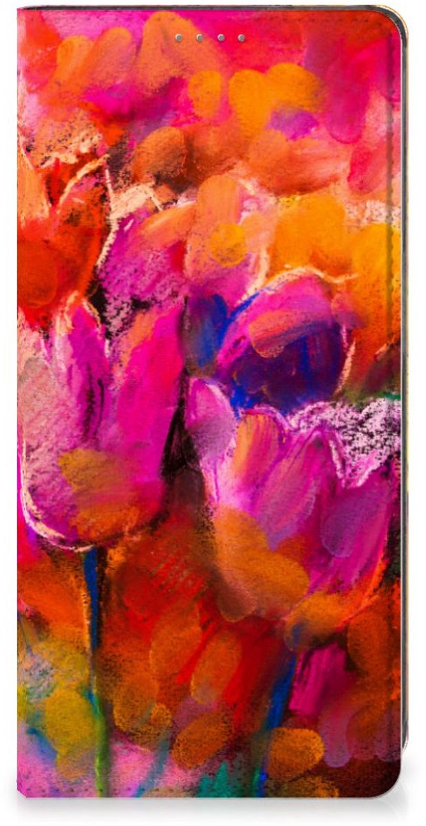 Bookcase Samsung Galaxy A34 Tulips