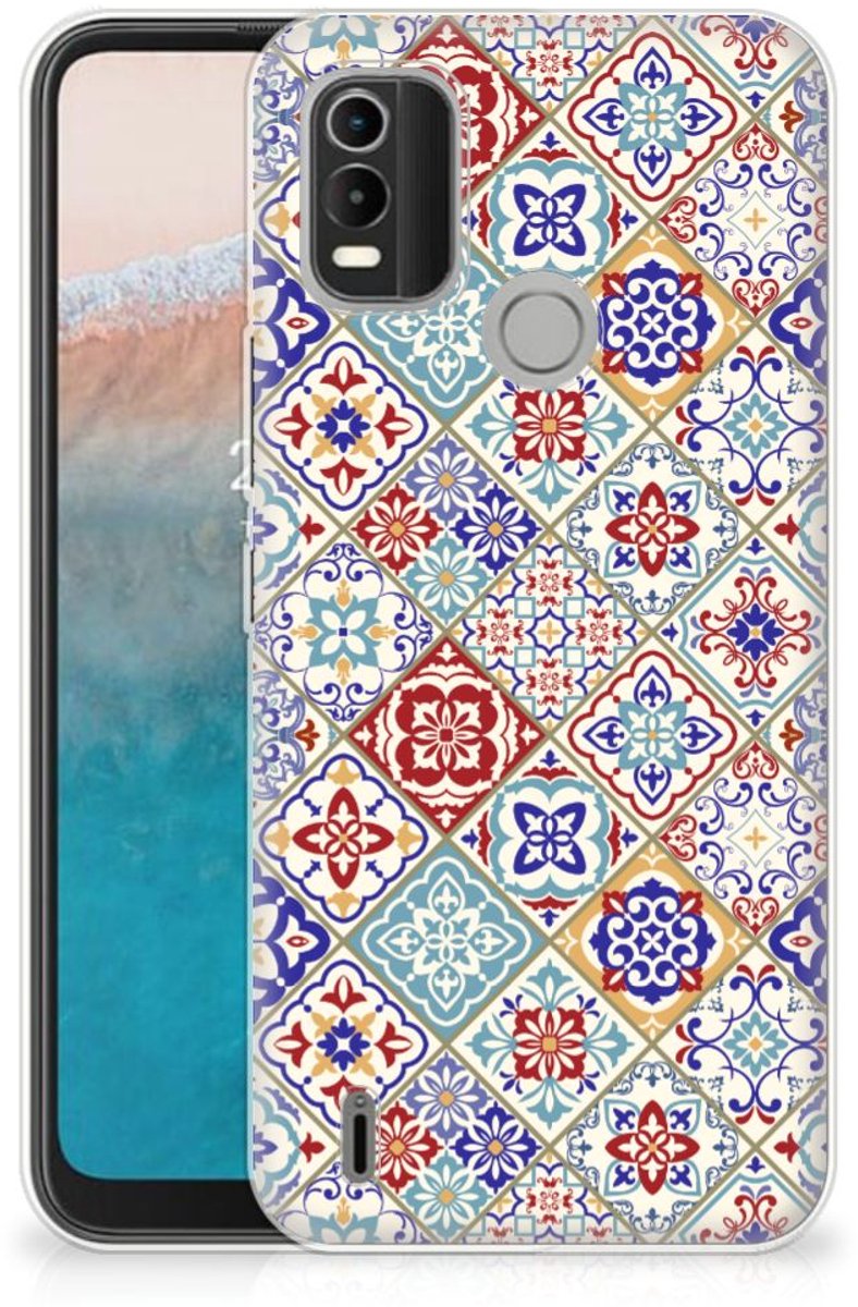 Nokia C21 Plus TPU Siliconen Hoesje Tiles Color