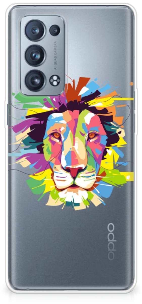 OPPO Reno 6 Pro Plus 5G Telefoonhoesje met Naam Lion Color