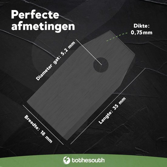 To the South® Robotmaaier Mesjes Black Coated (Limited Edition) geschikt voor Segway Navimow - 18 stuks van To the South — afbeelding 5
