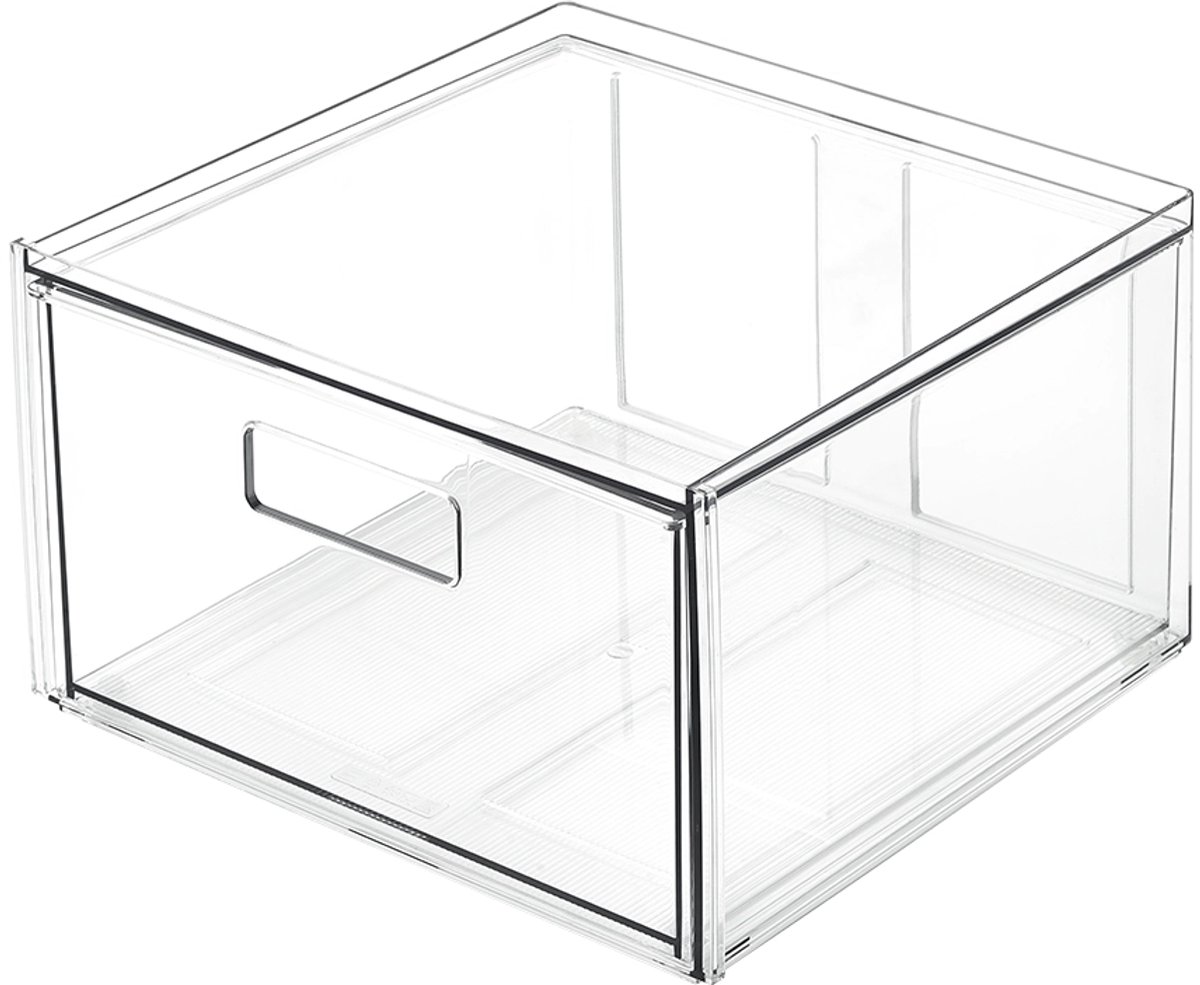 So Clever x Vacane Opbergbak medium met Lade - Transparant - Sorteervakken | Stapelbaar | BPA-vrij