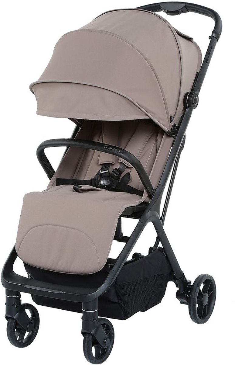 Titanium Baby Solid Pulse 2.0 Buggy - Lush Taupe - De rugleunig is traploos verstelbaar - Een luxe mat frame in combinatie met hoogwaardige stof