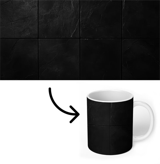 Mug - Tasse à café - Zwart - carrelages - Tasses - 350 ml - Tasse - Tasses à café - Tasse à thé