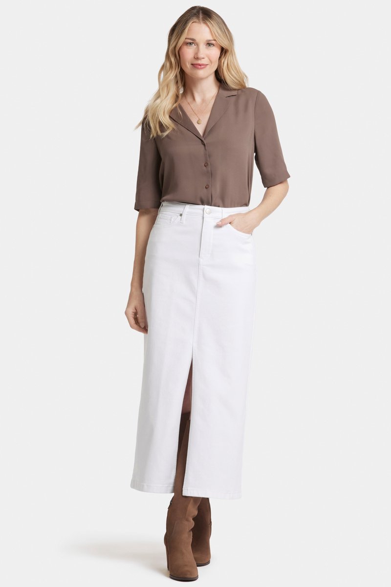 Lange Rok met hoge taille en een split