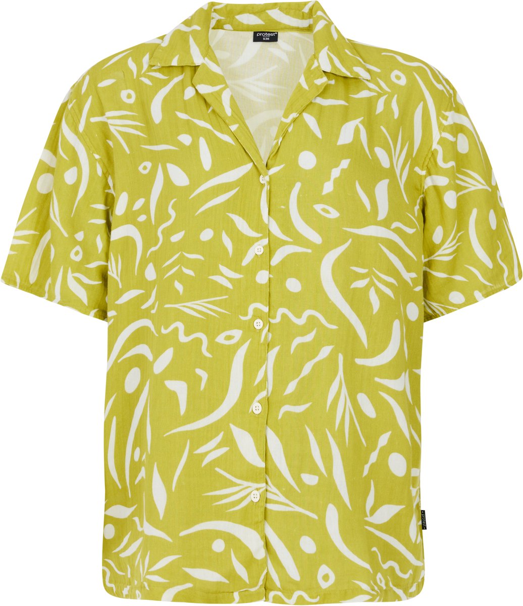 Protest Prtalicia – Blouse Dames – Korte mouwen – Knoopsluiting Groen