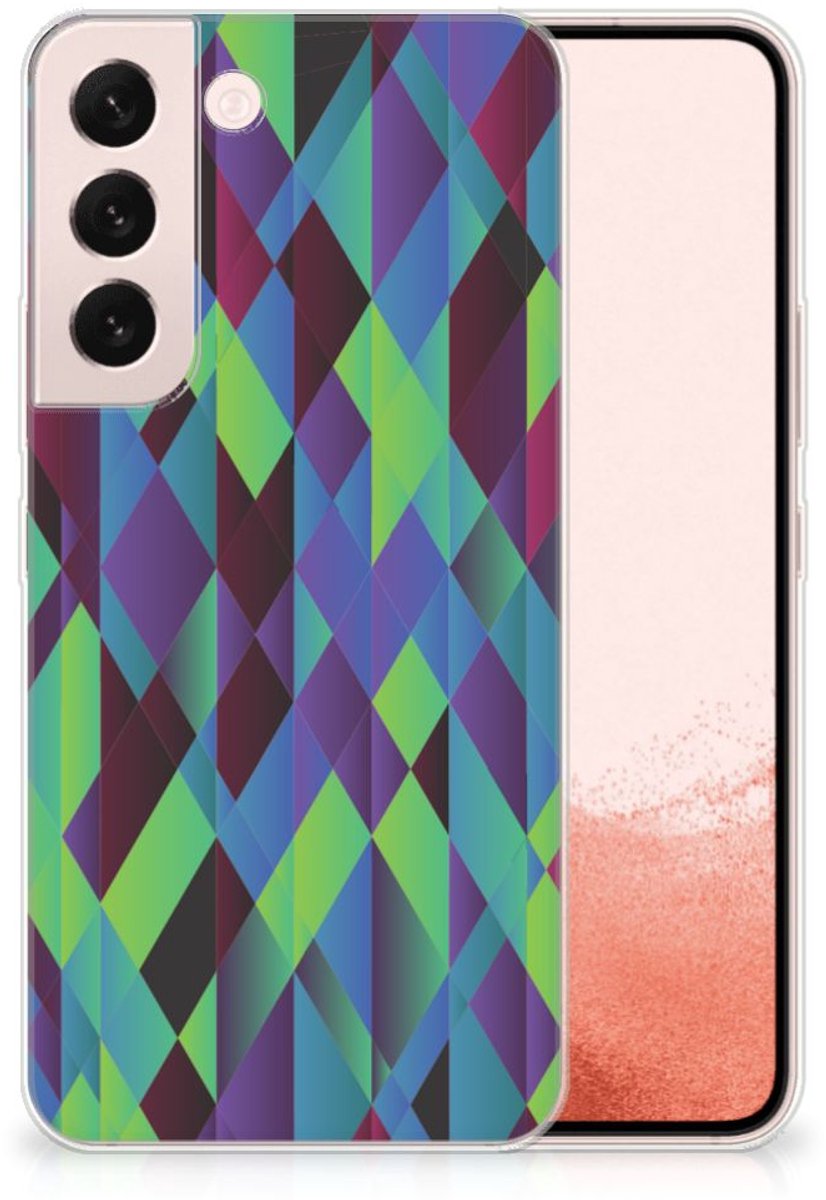 Samsung Galaxy S22 TPU Hoesje Abstract Green Blue