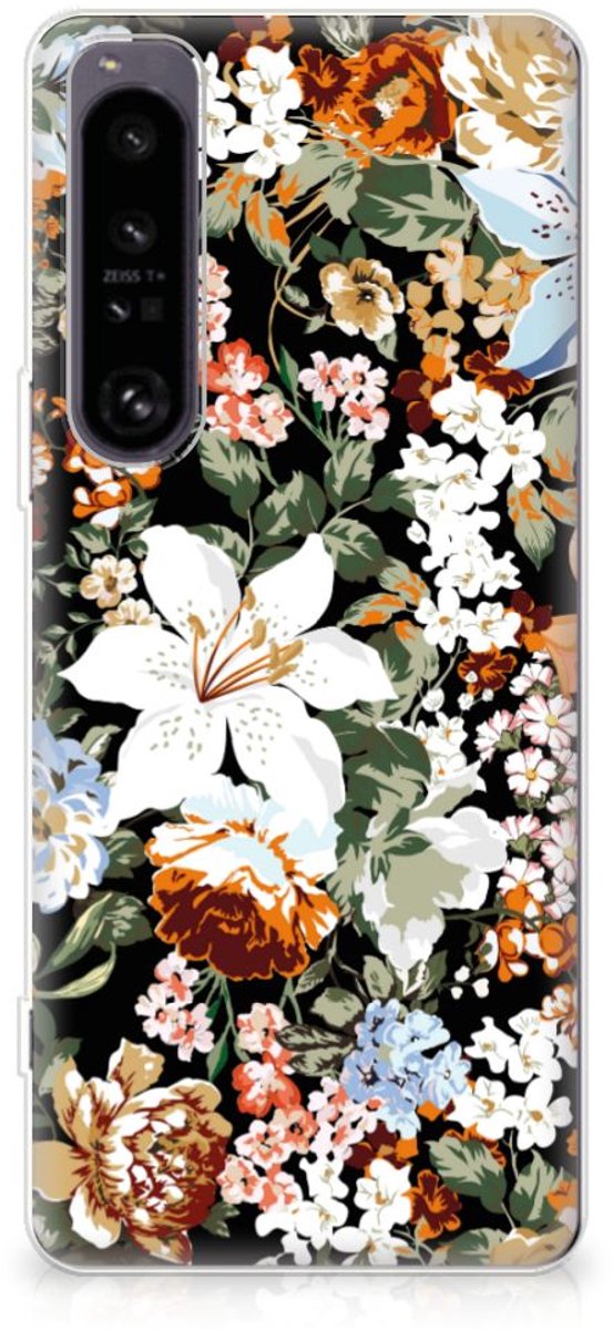 TPU Case voor Sony Xperia 1 IV Dark Flowers