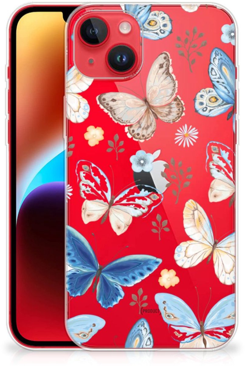 TPU Hoesje voor iPhone 14 Plus Vlinder