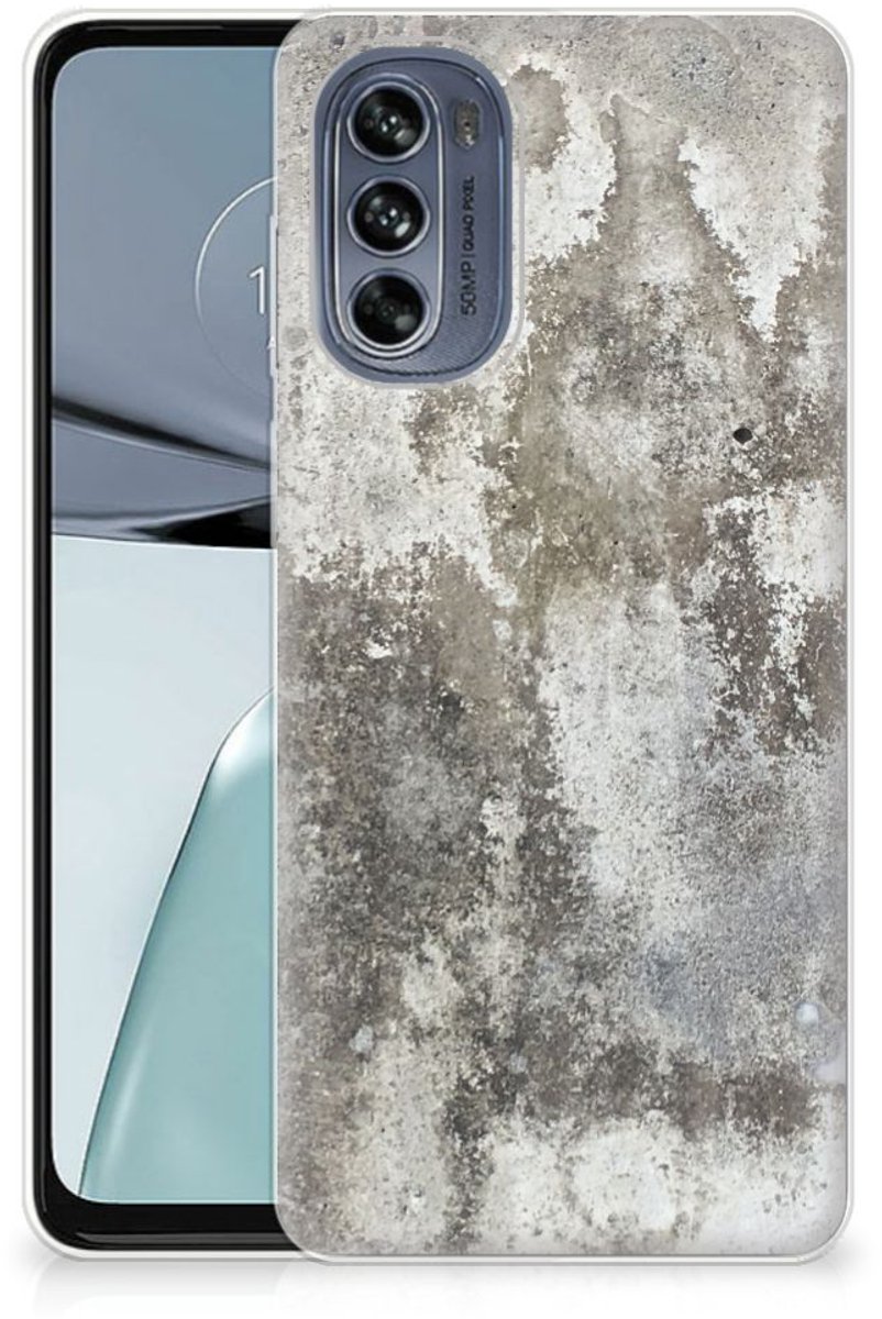 Motorola Moto G62 5G TPU Siliconen Hoesje Beton Print